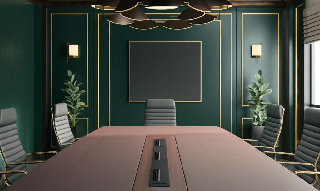 Executive leadership team in a sophisticated boardroom setting